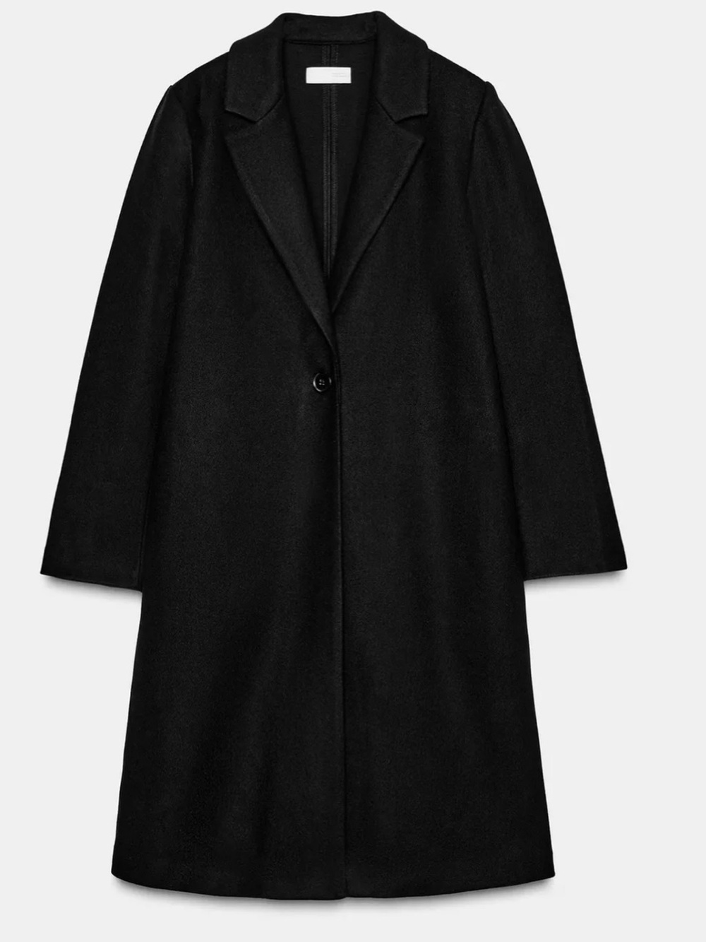 NEW. Zara Black Basic Soft Coat. NWT